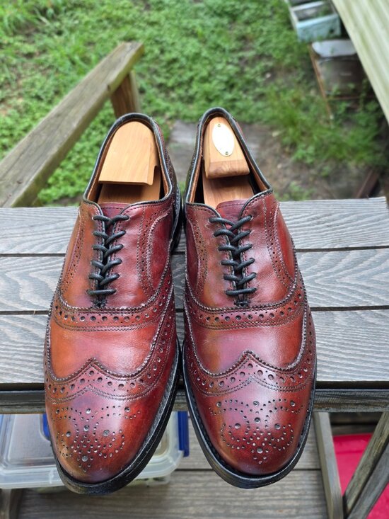 Allen Edmonds McAllister Brown 10-D Oxford Wingtip Mens Leather Dress Shoes main image 5
